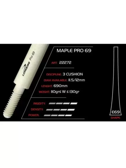 Ngọn Cơ Bida 3 Băng - Longoni Pro E69 - WJ