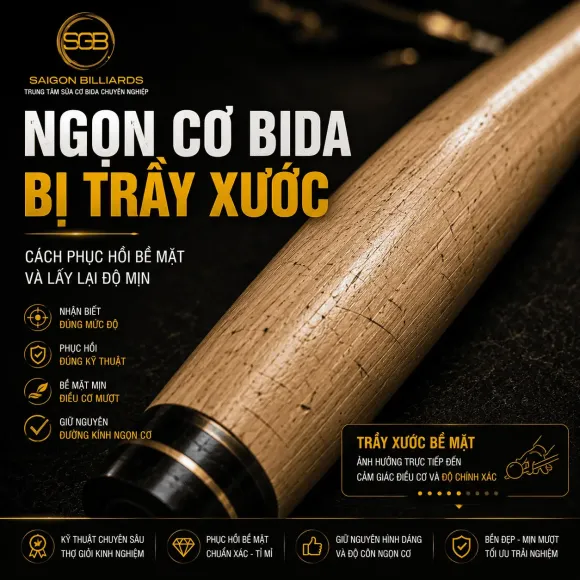 Cách Vệ Sinh Ngọn Cơ Bida Đúng Cách Không Làm Hỏng Bề Mặt