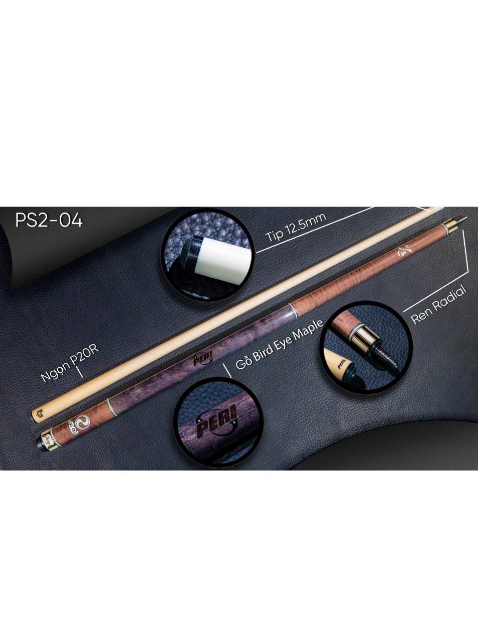 Cơ bida lỗ Peri PS2-04