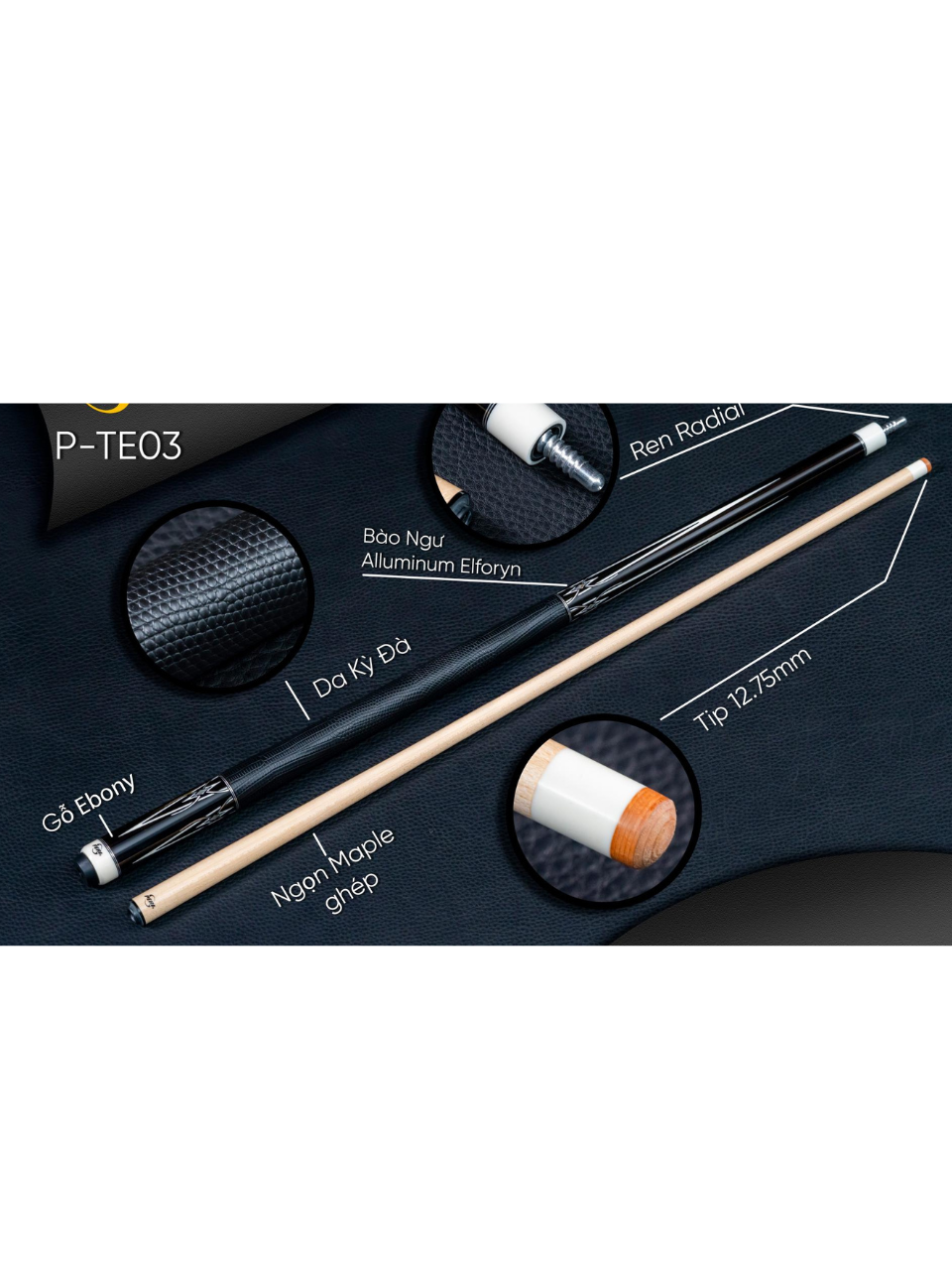 Cơ bida lỗ Peri P-TE03