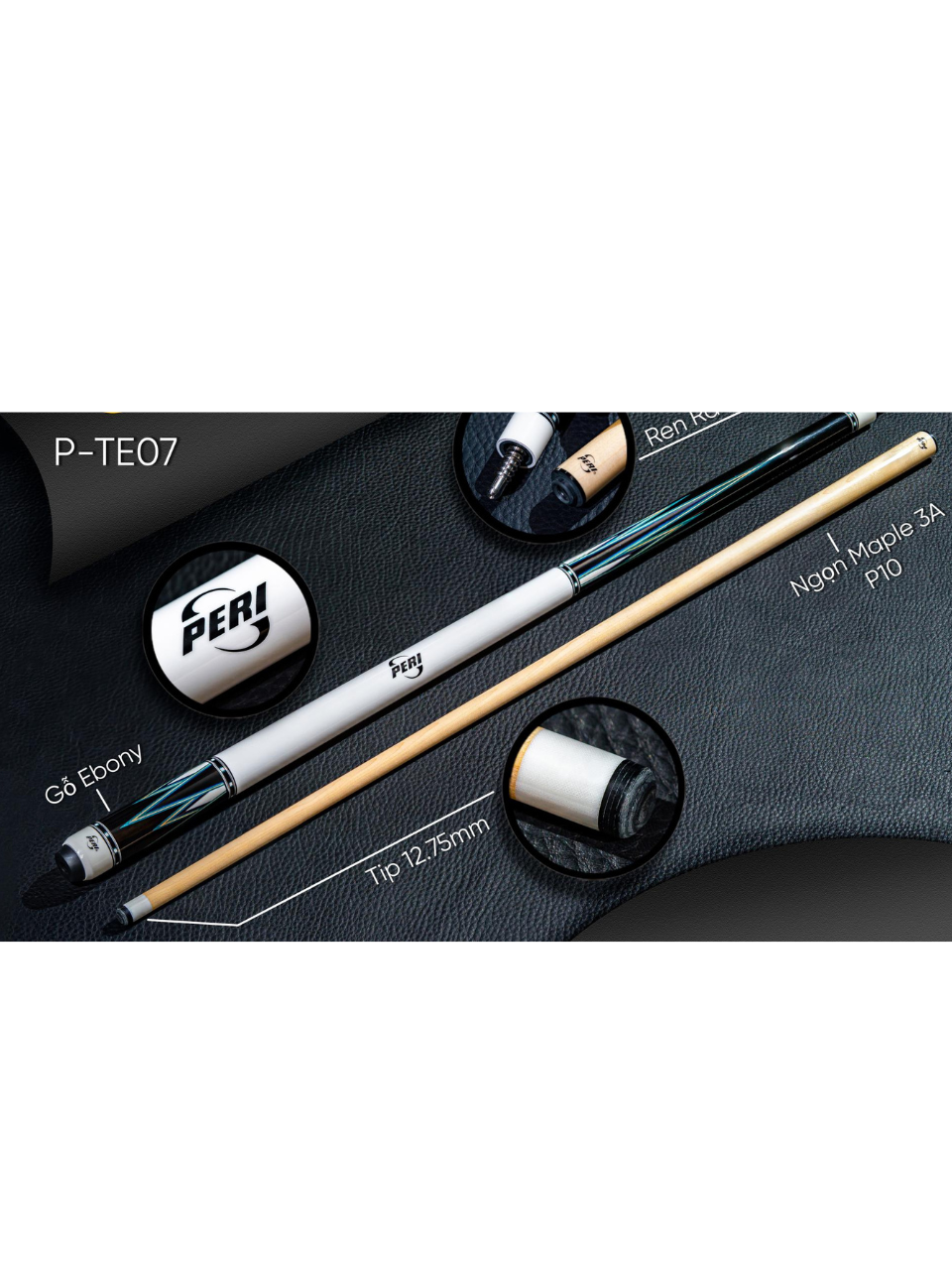 Cơ bida lỗ Peri P-TE07