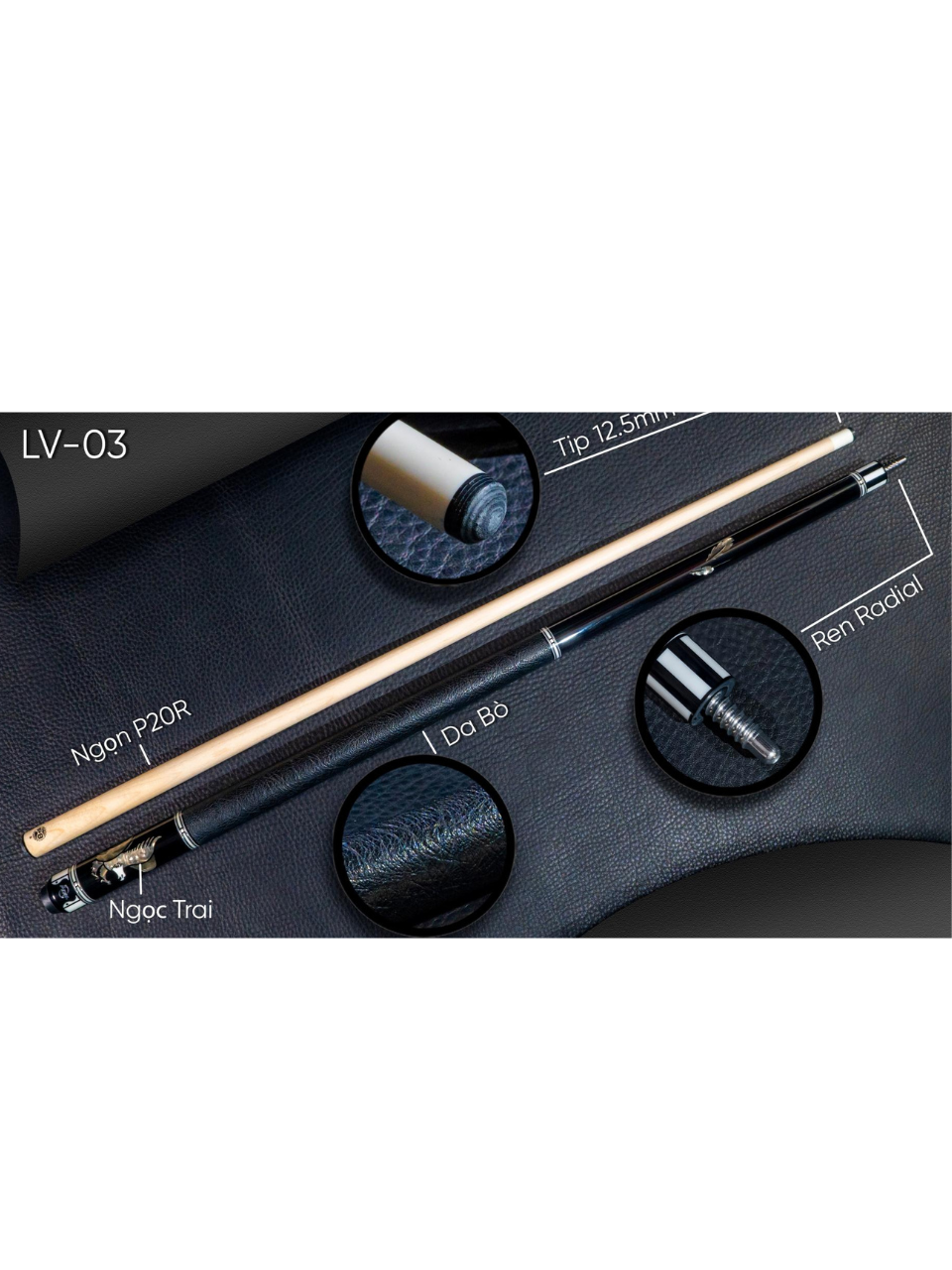 Cơ bida lỗ Peri LV-03