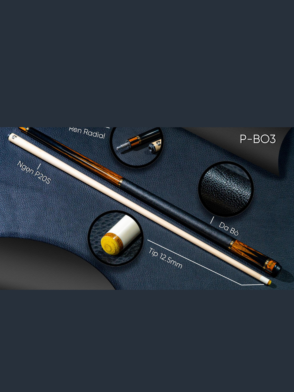 Cơ bida lỗ Peri P-B03 VISCOUNT
