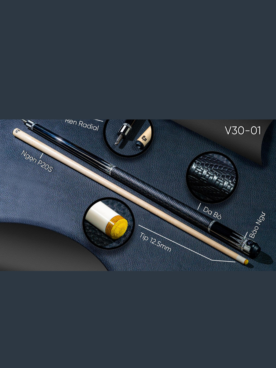 Cơ bida lỗ Peri V30-01