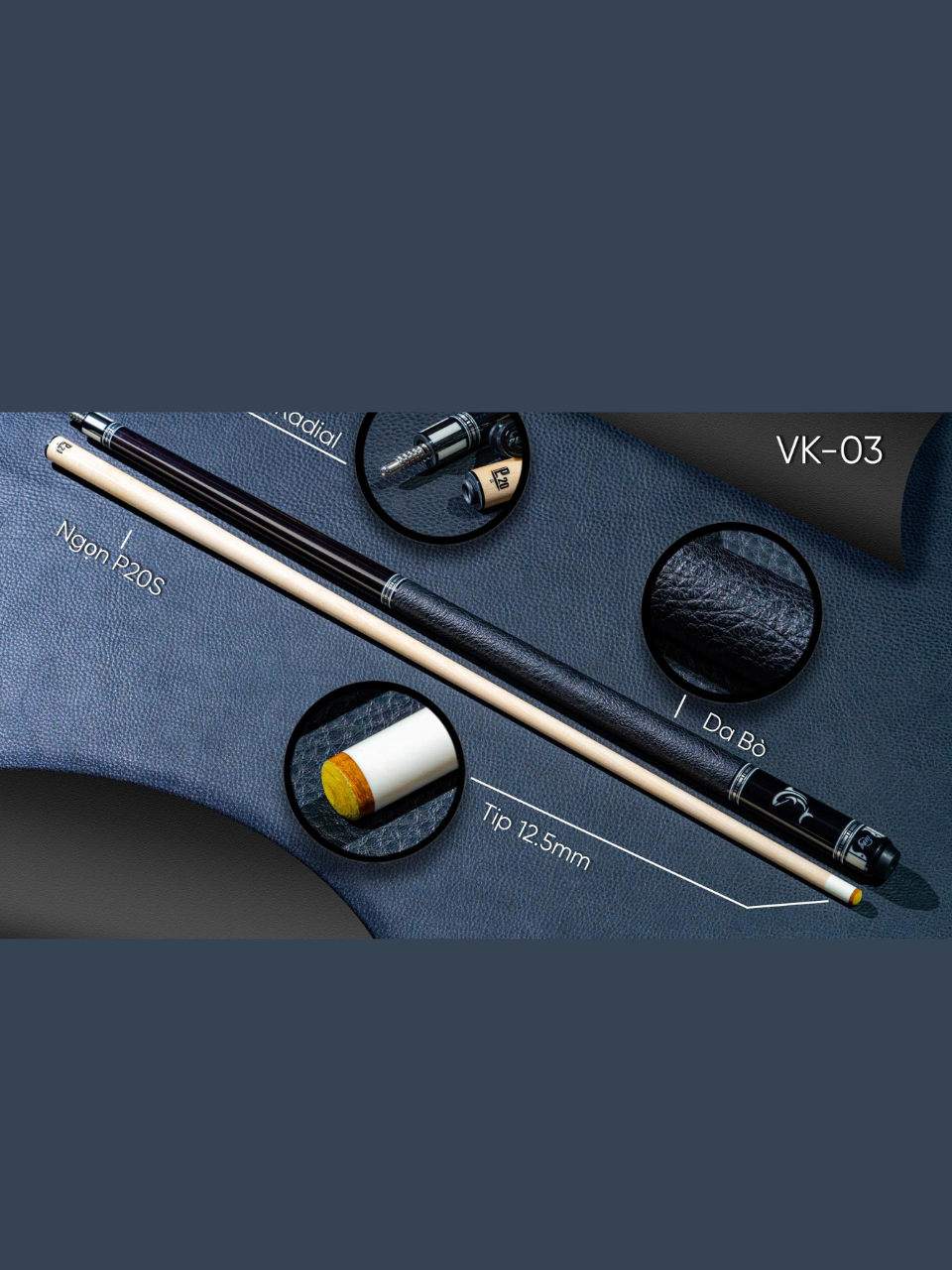 Cơ bida lỗ Peri VK-03