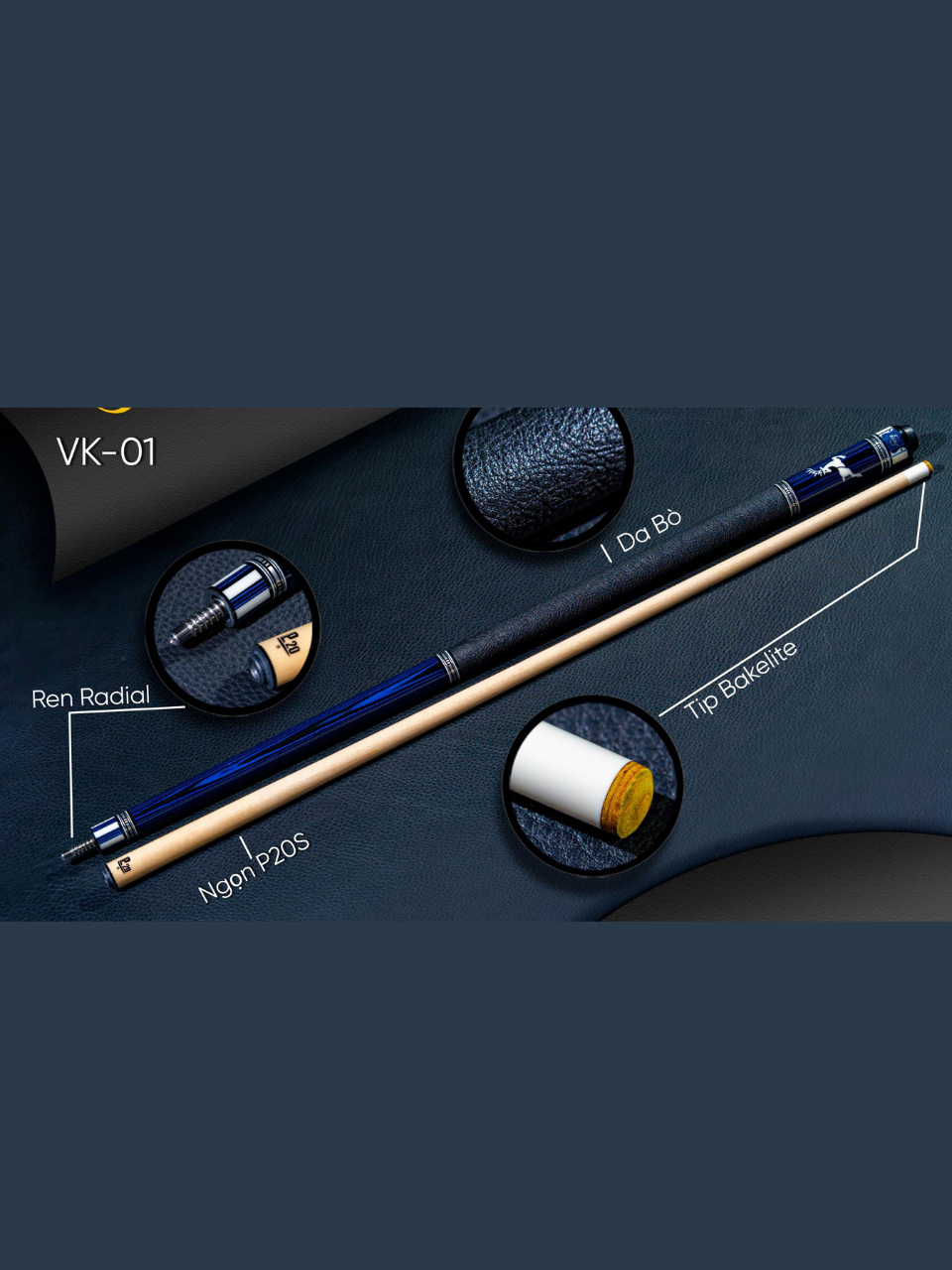 Cơ bida lỗ Peri VK-01