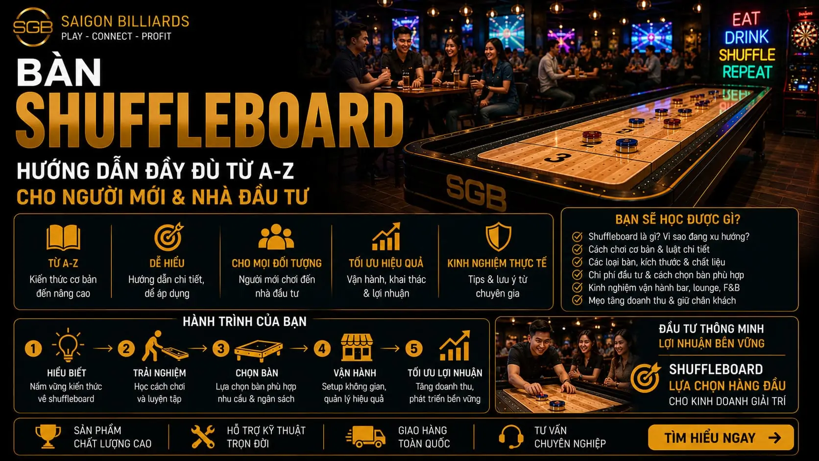 B&agrave;n Shuffleboard &ndash; Hướng Dẫn Đầy Đủ Từ A-Z