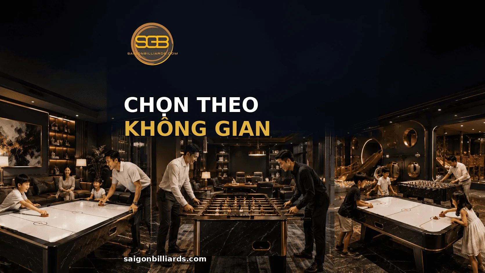 Chọn Air Hockey hoặc bi lắc theo kh&ocirc;ng gian