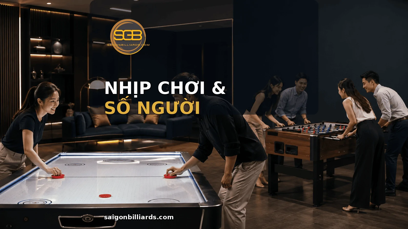Số người chơi Air Hockey v&agrave; bi lắc