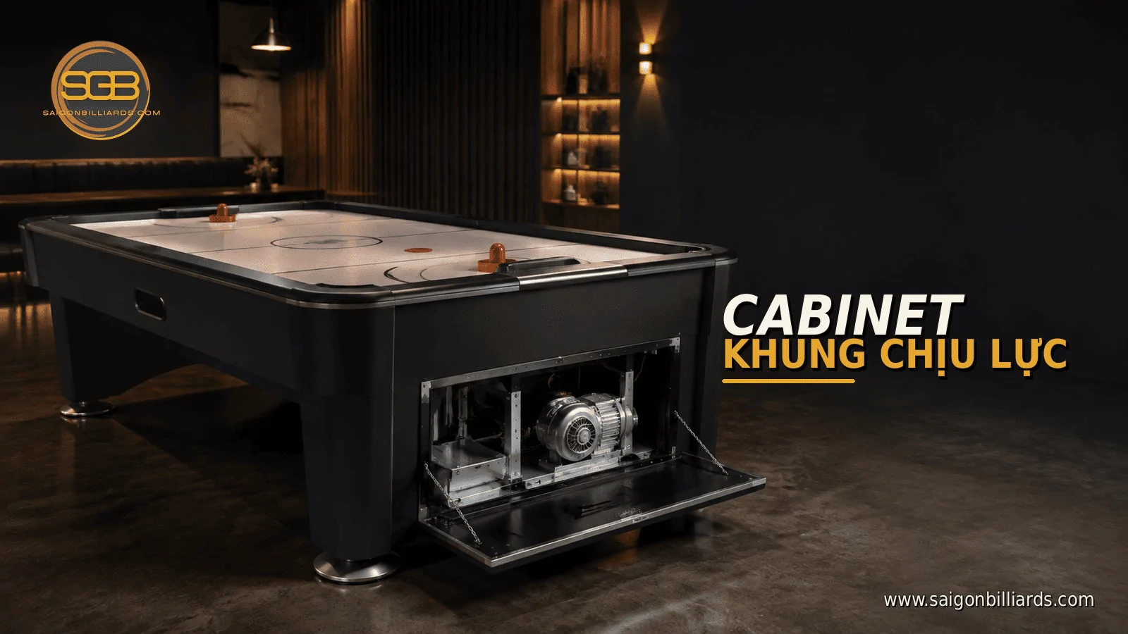1 cabinet th&acirc;n b&agrave;n air hockey