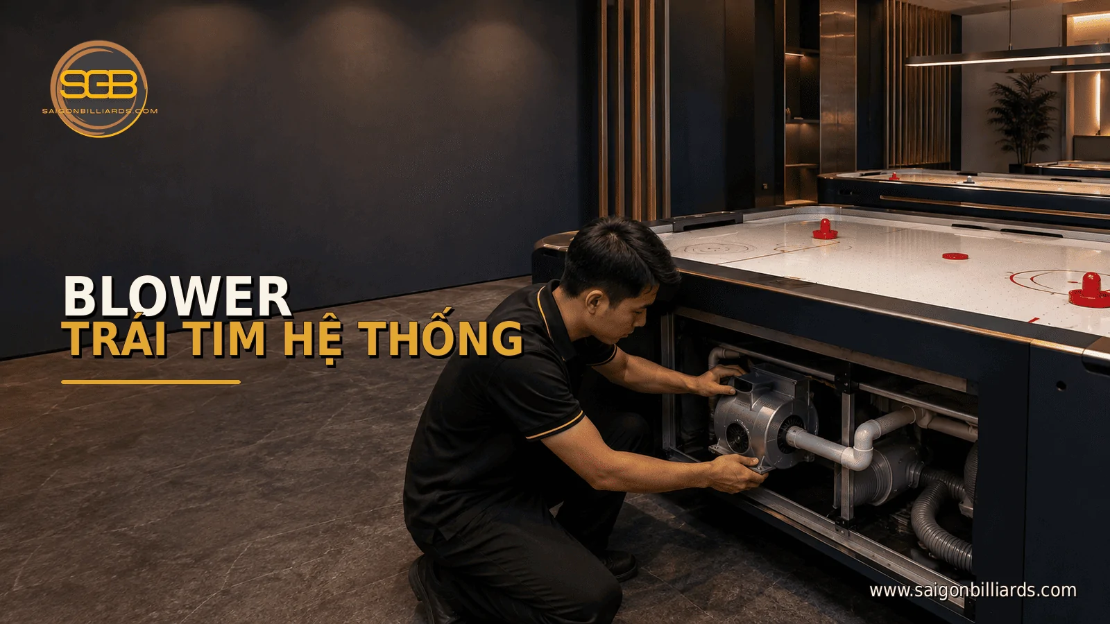 5 blower bộ phận quan trọng của b&agrave;n air hockey