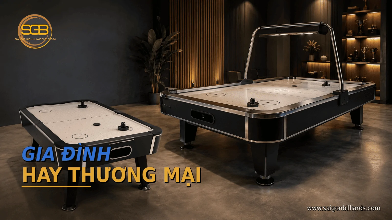 h&igrave;nh ảnh kỹ thuật về b&agrave;n air hockey gia đ&igrave;nh v&agrave; thương mại kh&aacute;c nhau về cấu tạo kh&ocirc;ng