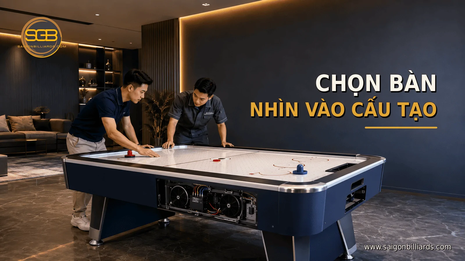 h&igrave;nh ảnh kỹ thuật về cấu tạo n&agrave;o quan trọng khi mua b&agrave;n air hockey