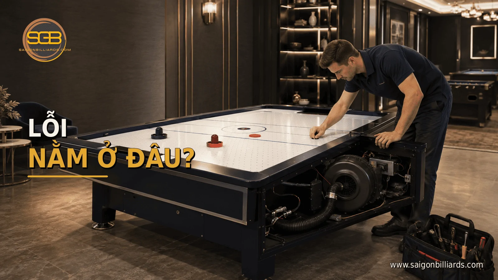 h&igrave;nh ảnh kỹ thuật về những lỗi thường li&ecirc;n quan đến cấu tạo b&agrave;n air hockey