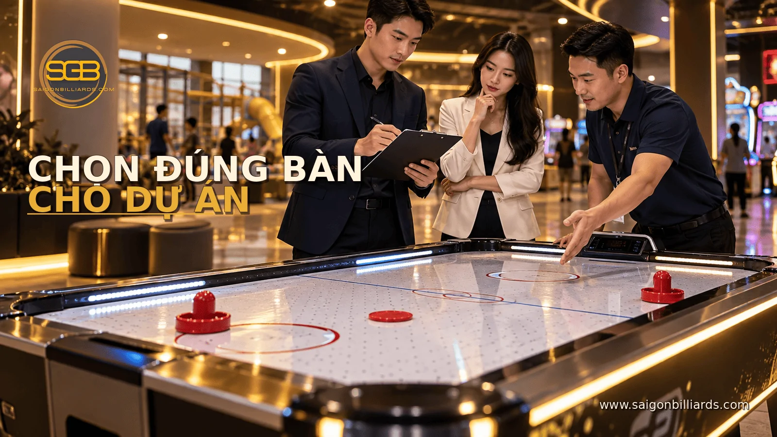 checklist chọn b&agrave;n air hockey cho dự &aacute;n khu vui chơi