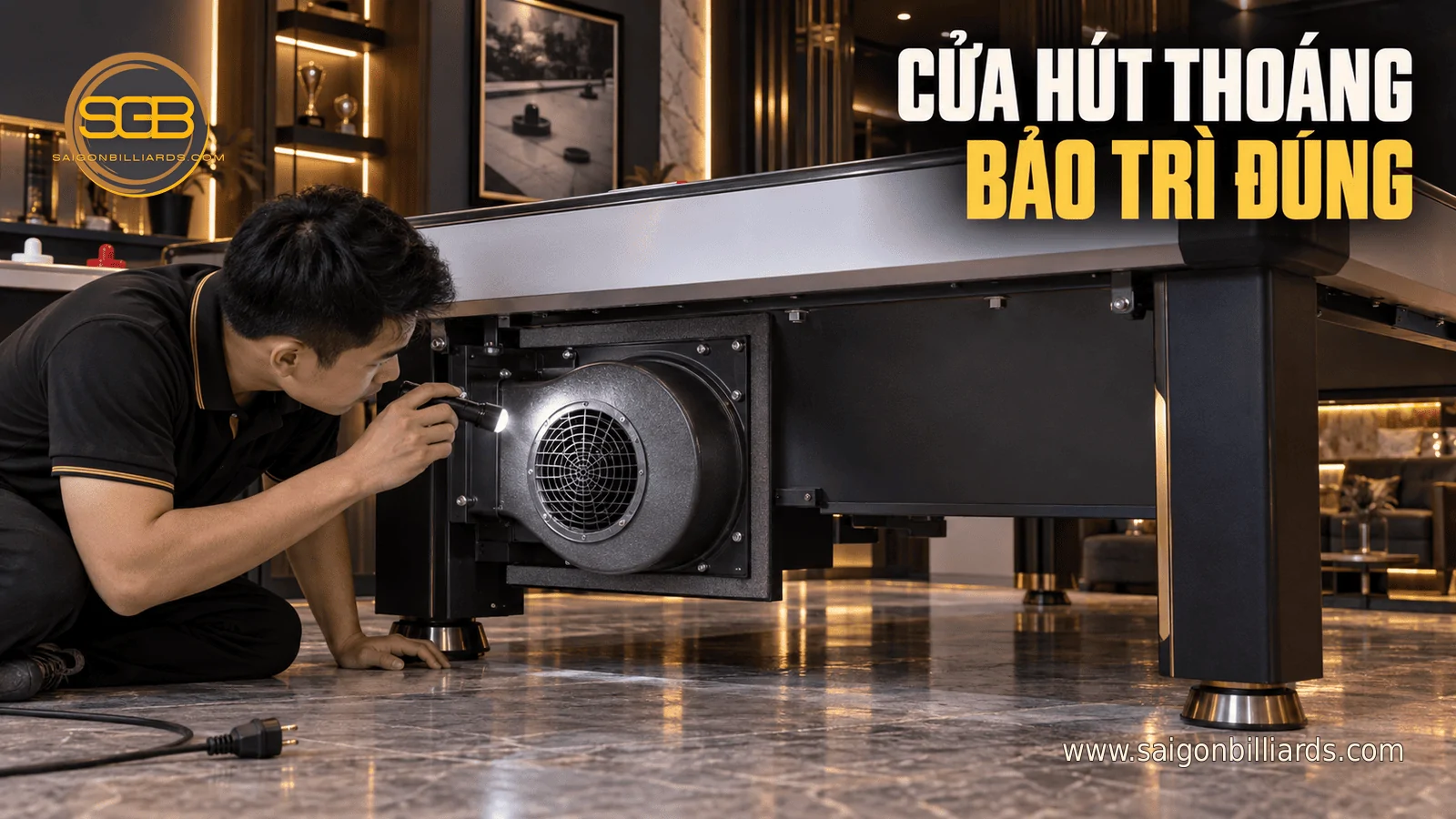 kiểm tra cửa h&uacute;t quạt air hockey c&oacute; lưới bảo vệ v&agrave; khoảng th&ocirc;ng tho&aacute;ng
