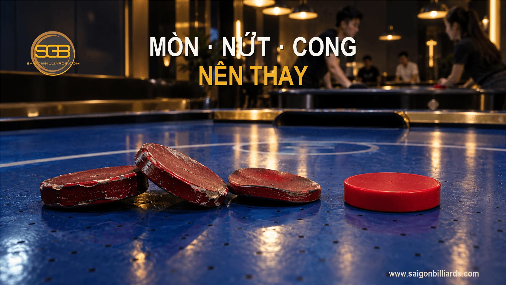 dấu hiệu cần thay puck air hockey