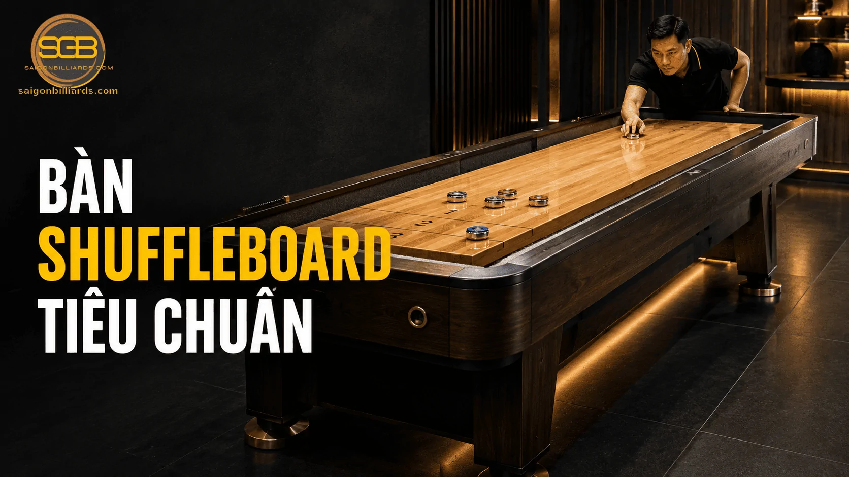 b&agrave;n shuffleboard ti&ecirc;u chuẩn