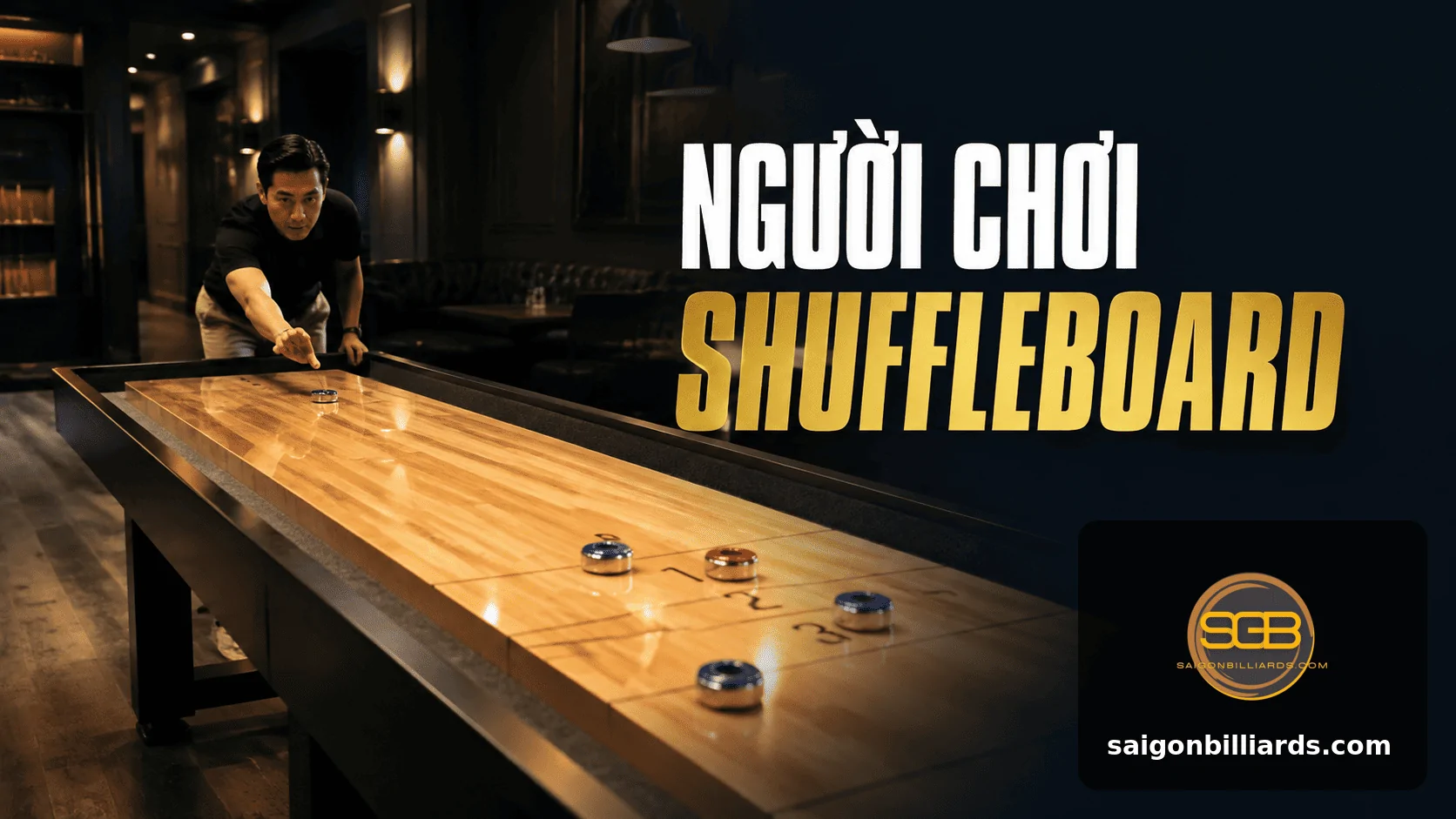 người chơi shuffleboard