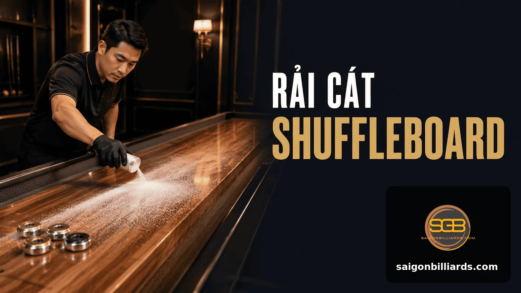 rải c&aacute;t shuffleboard