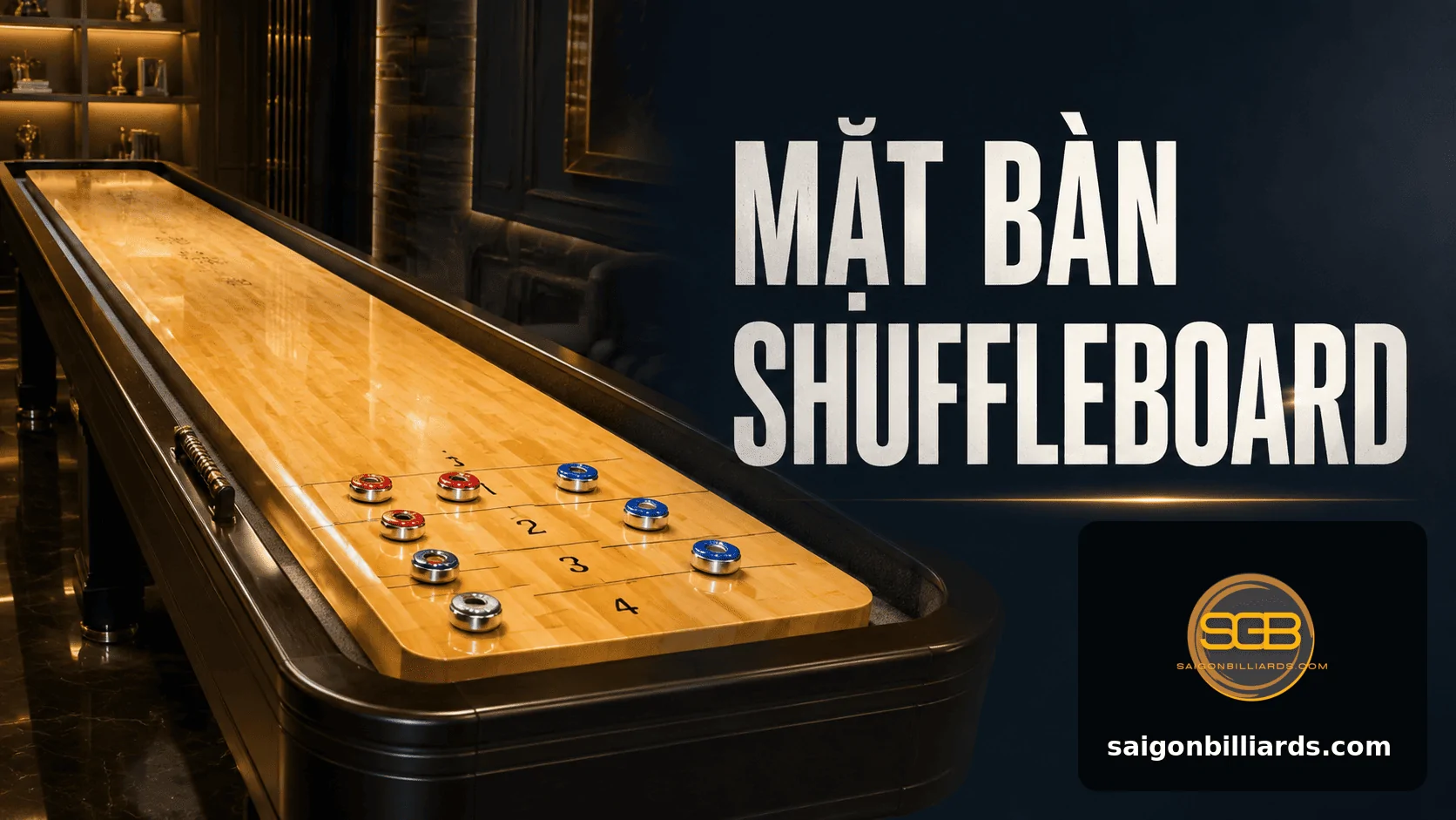 Mặt b&agrave;n shuffleboard