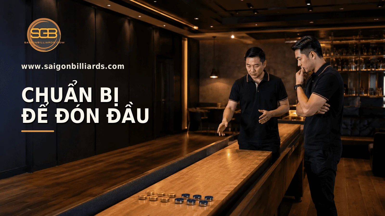 chủ đầu tư khảo s&aacute;t kh&ocirc;ng gian để triển khai shuffleboard