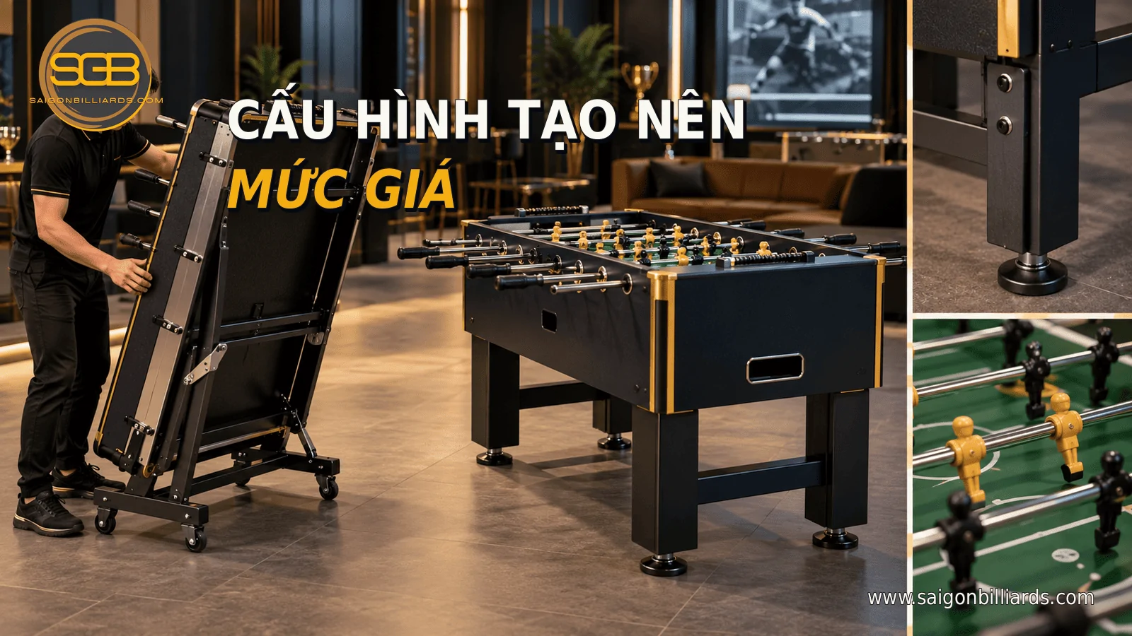 cấu h&igrave;nh ảnh hưởng gi&aacute; b&agrave;n bi lắc gồm tủ, mặt s&acirc;n v&agrave; k&iacute;ch thước