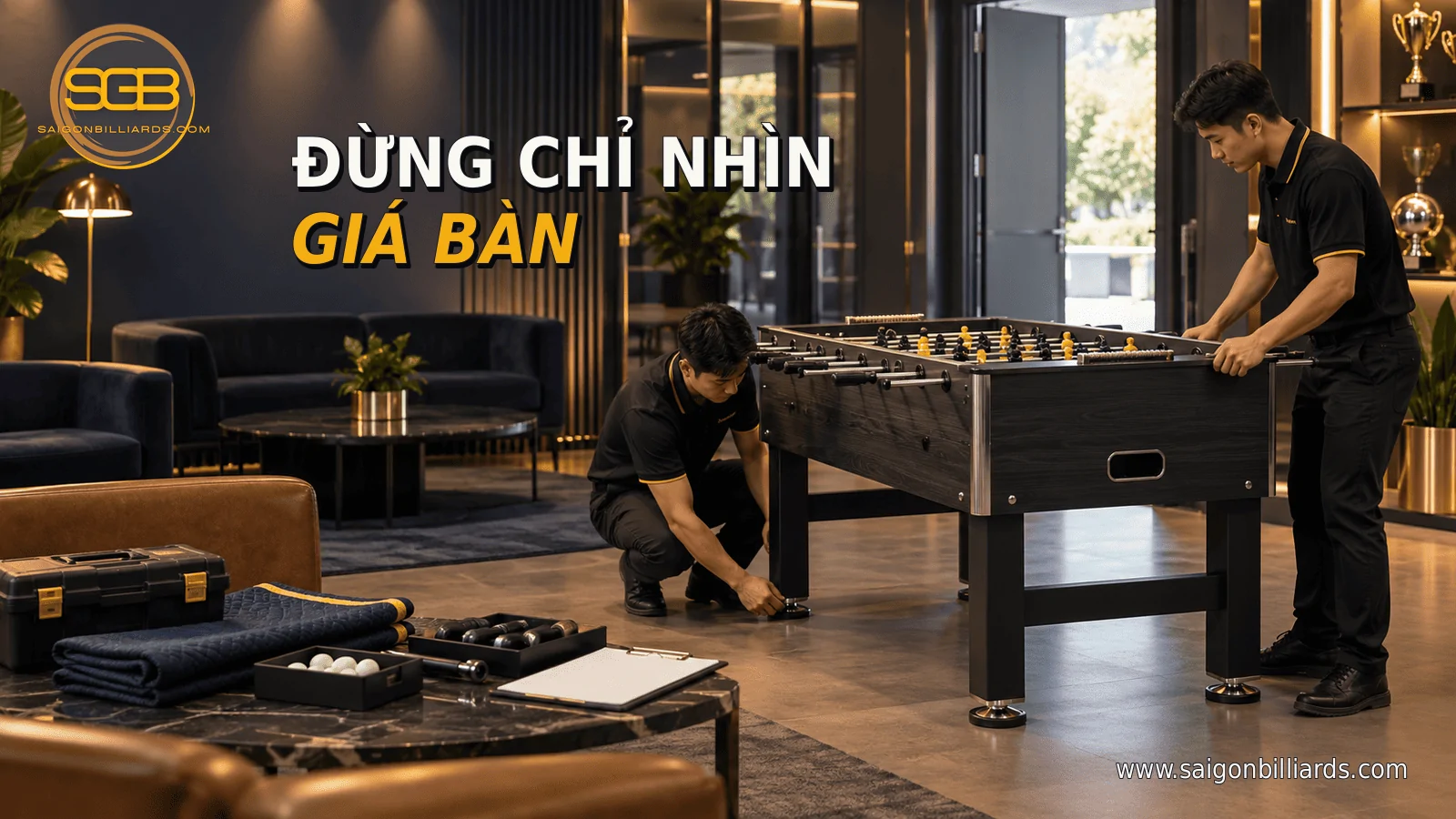 tổng chi ph&iacute; b&agrave;n bi lắc gồm vận chuyển, giao lắp v&agrave; bảo h&agrave;nh