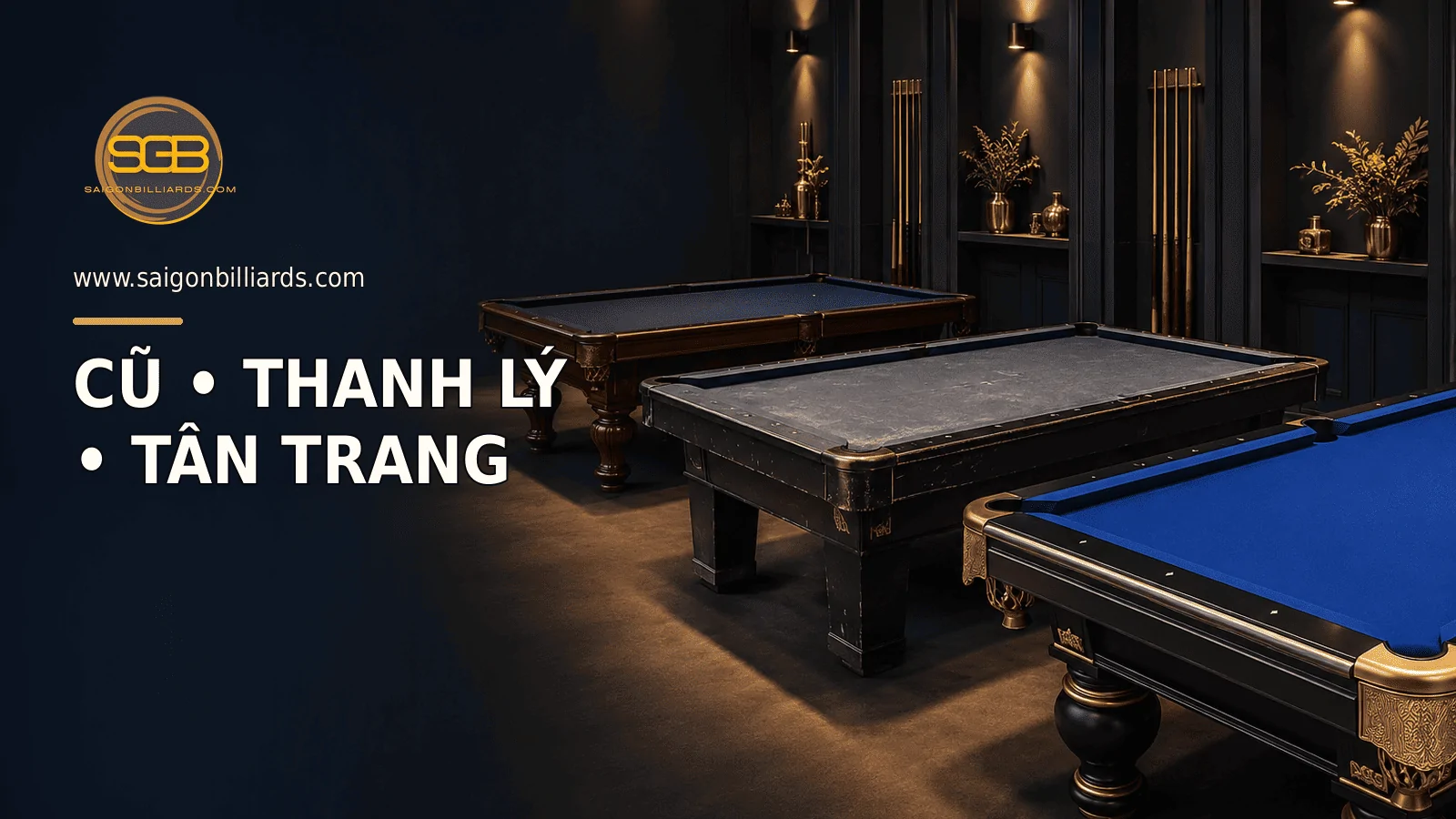 b&agrave;n bida cũ l&agrave; g&igrave; ? ba trạng th&aacute;i của b&agrave;n bida cũ trong c&ugrave;ng showroom