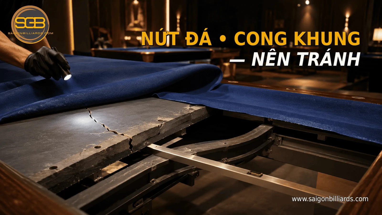 vết nứt mặt đ&aacute; v&agrave; khung biến dạng cần tr&aacute;nh
