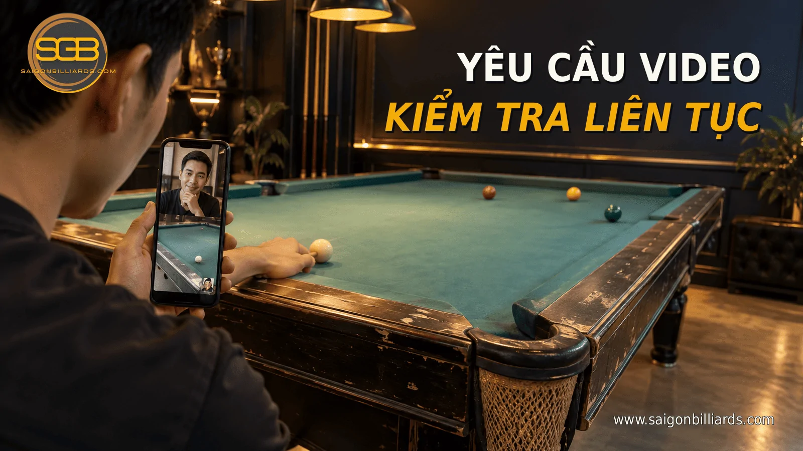 video kiểm tra b&agrave;n bida cũ online quay to&agrave;n b&agrave;n v&agrave; thử đường bi