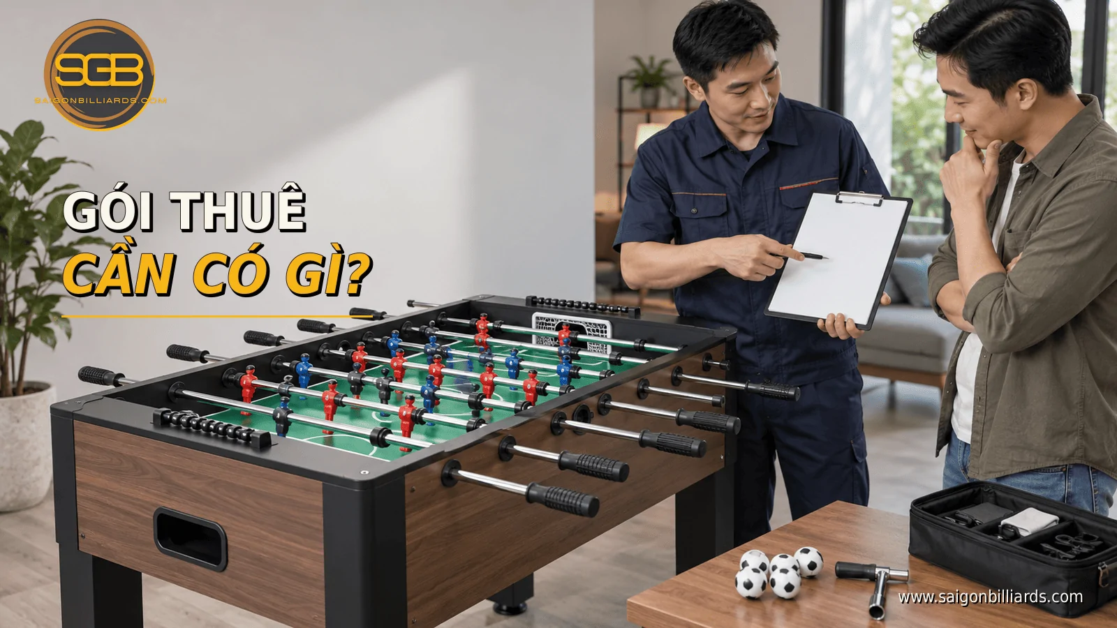 b&agrave;n bi lắc, phụ kiện v&agrave; bi&ecirc;n bản b&agrave;n giao trong g&oacute;i thu&ecirc; theo ng&agrave;y