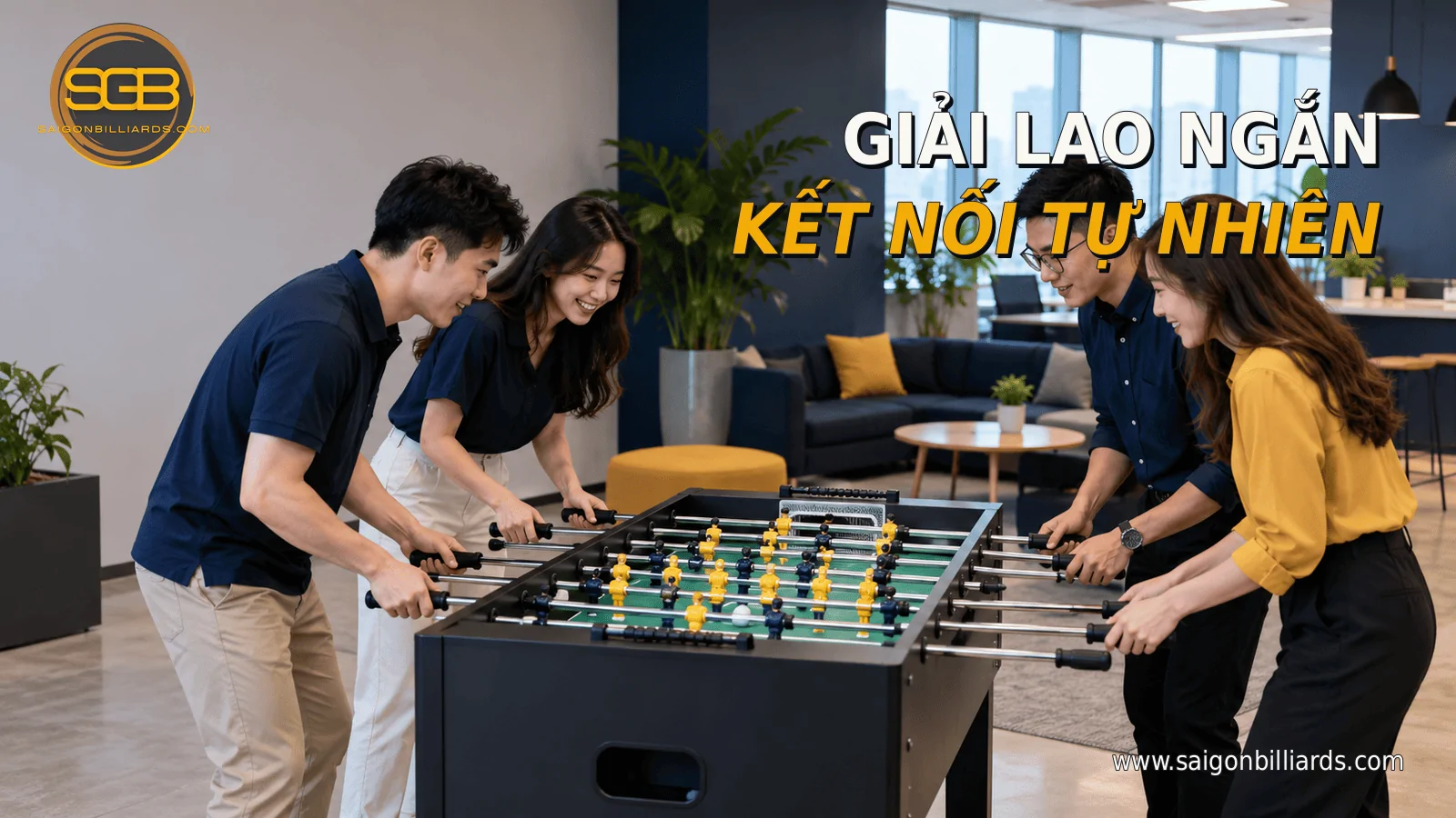 lợi &iacute;ch b&agrave;n bi lắc trong văn ph&ograve;ng gi&uacute;p nh&acirc;n vi&ecirc;n giao lưu giờ nghỉ