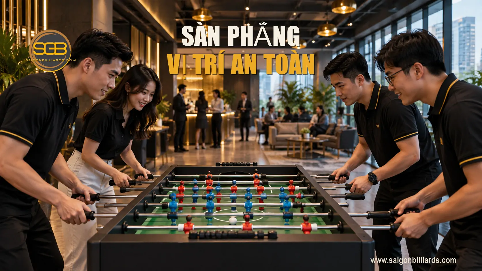 chuẩn bị s&agrave;n v&agrave; vị tr&iacute; đặt b&agrave;n bi lắc thu&ecirc;