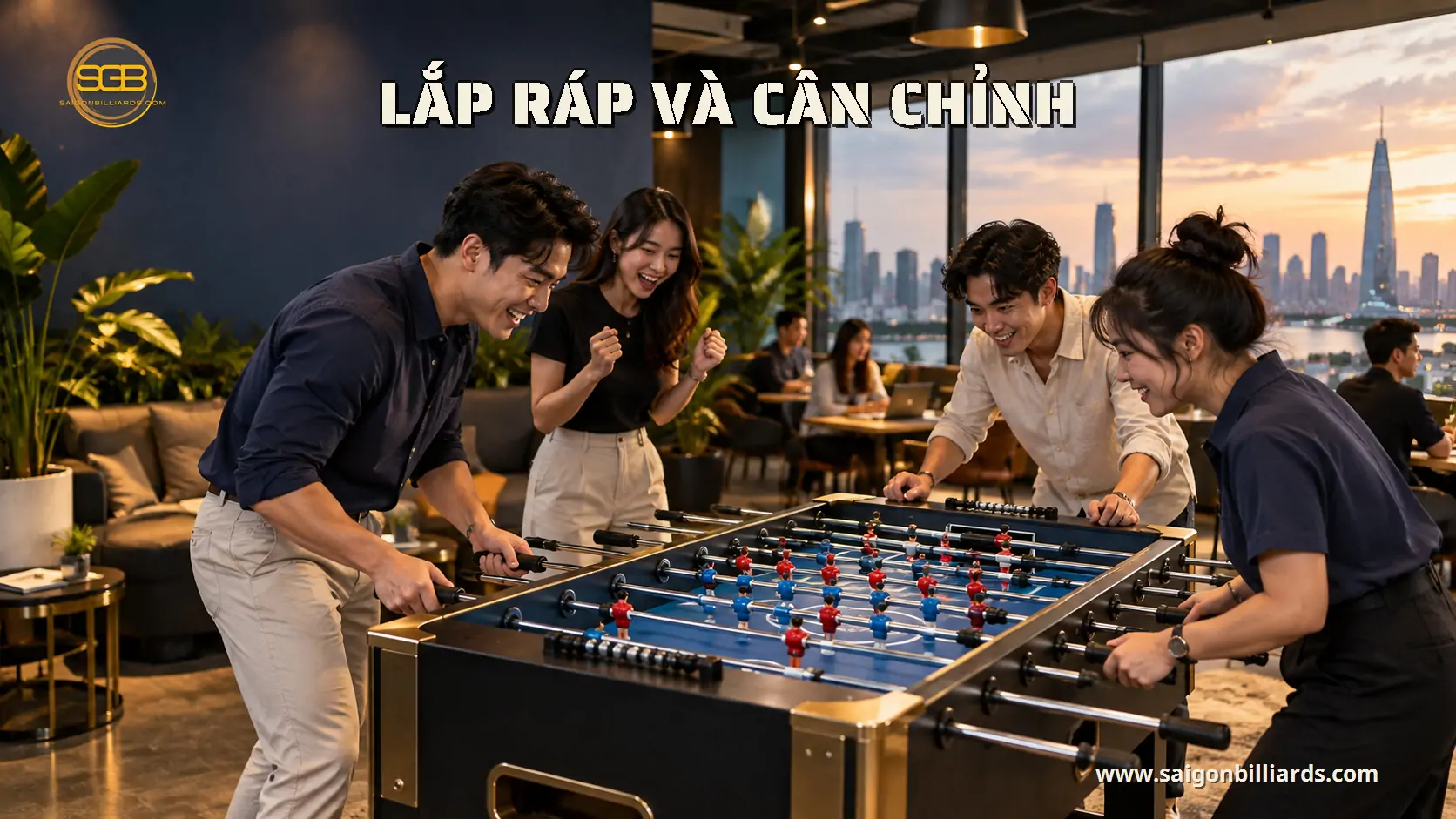 lắp r&aacute;p v&agrave; c&acirc;n chỉnh trong b&agrave;i c&aacute;ch chọn b&agrave;n bi lắc để thu&ecirc;