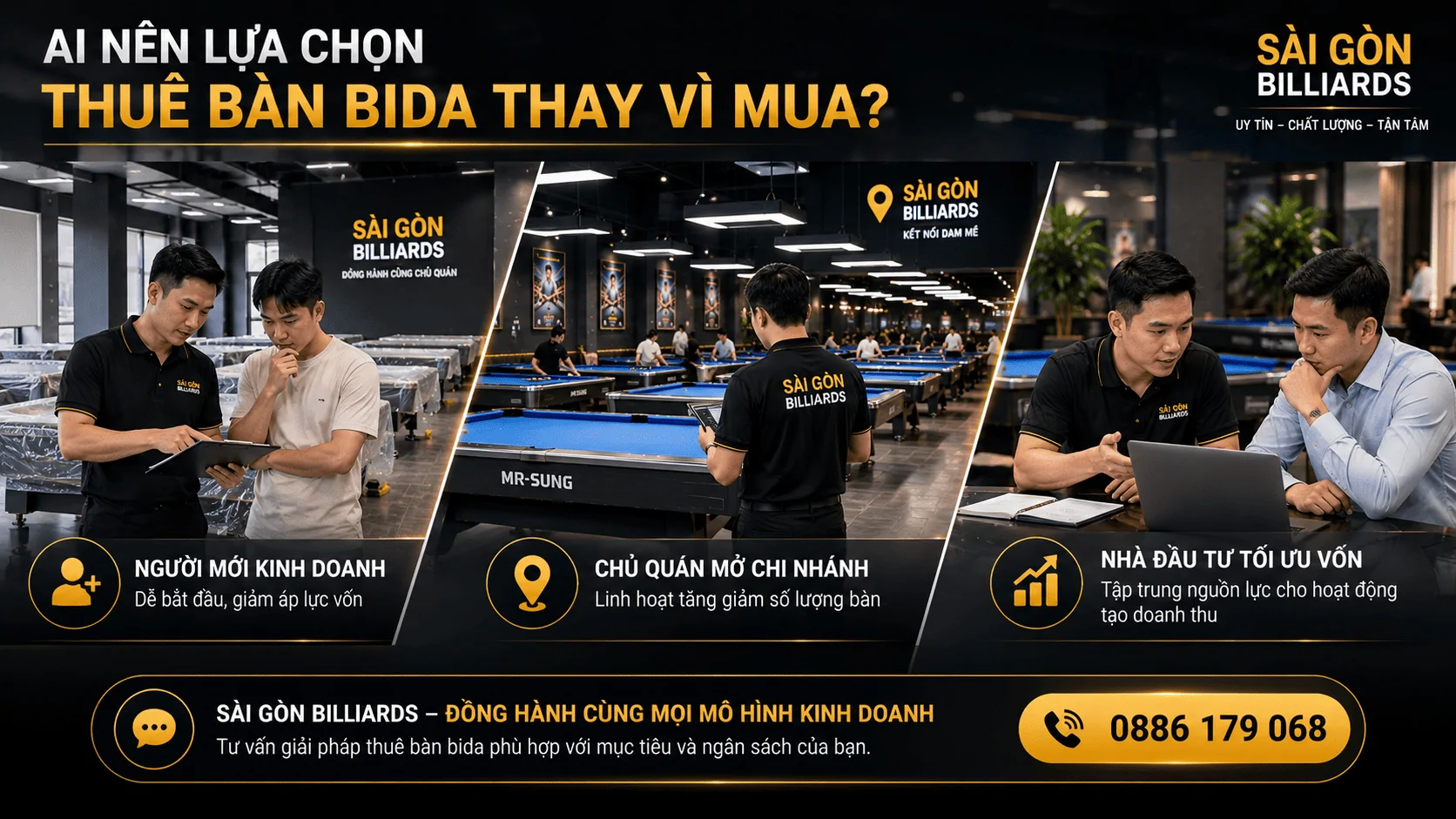 Ai n&ecirc;n lựa chọn thu&ecirc; b&agrave;n bida thay v&igrave; mua