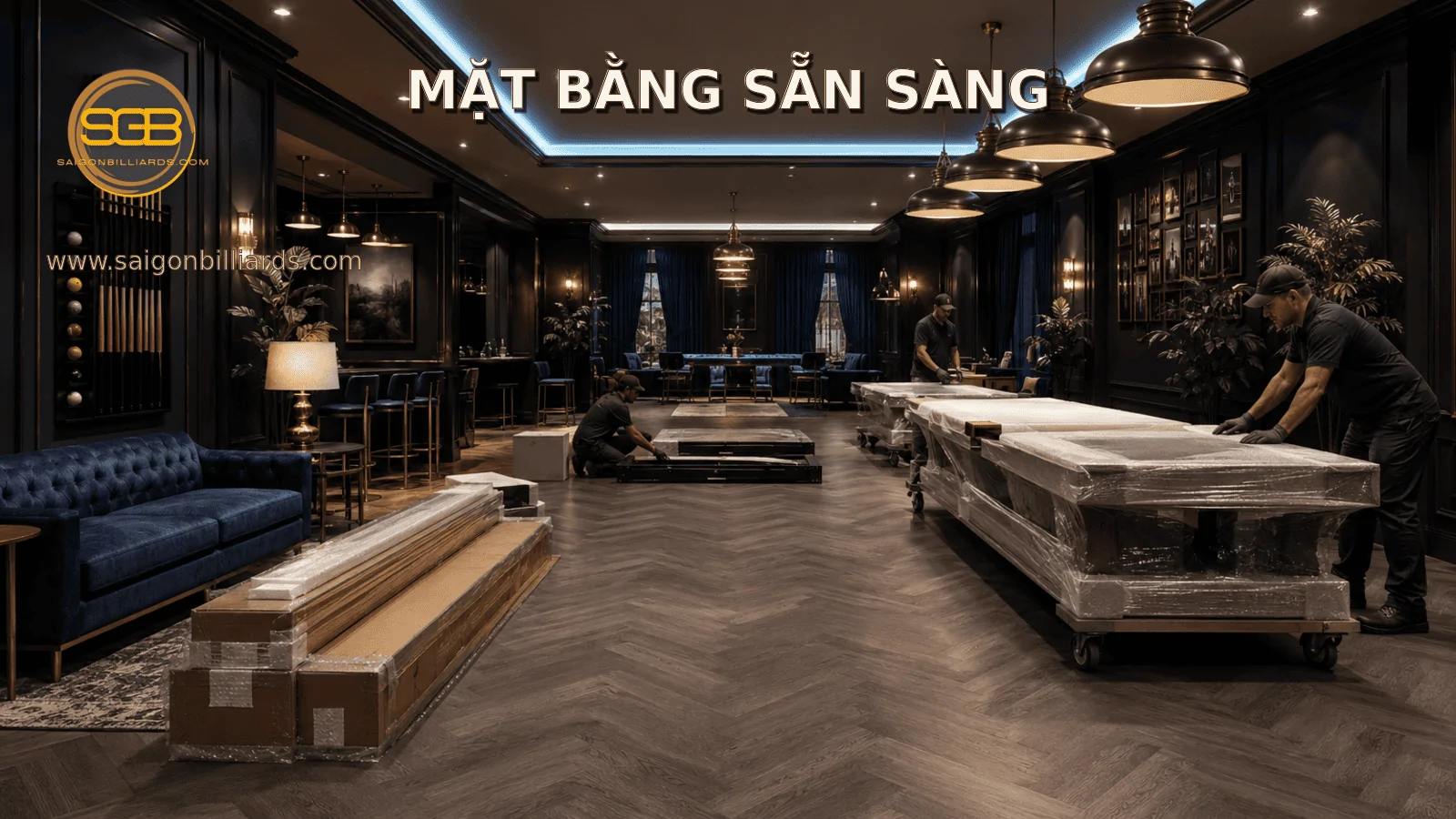 mặt bằng ho&agrave;n thiện sẵn s&agrave;ng tiếp nhận b&agrave;n bida