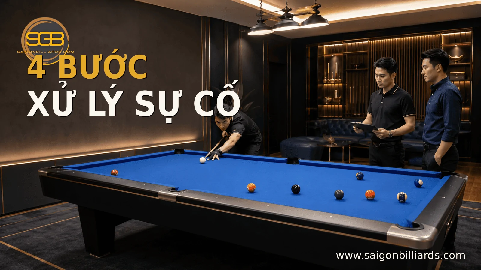 kỹ thuật vi&ecirc;n tiếp nhận v&agrave; kiểm tra sự cố tr&ecirc;n b&agrave;n pool thu&ecirc;