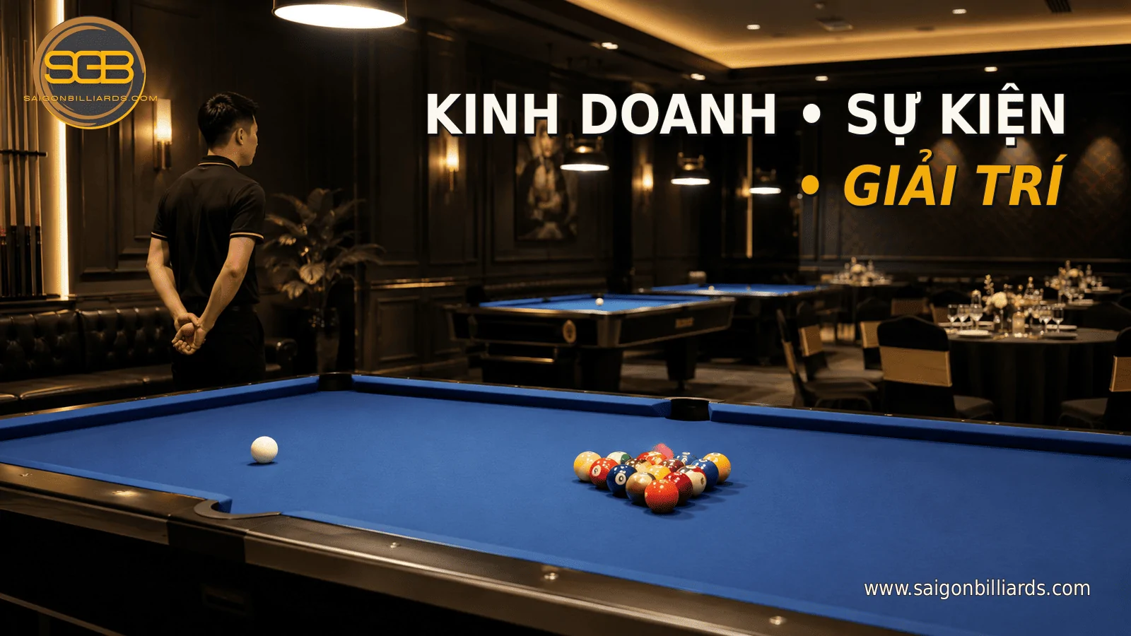 kh&ocirc;ng gian CLB bida ph&ugrave; hợp kinh doanh v&agrave; sự kiện