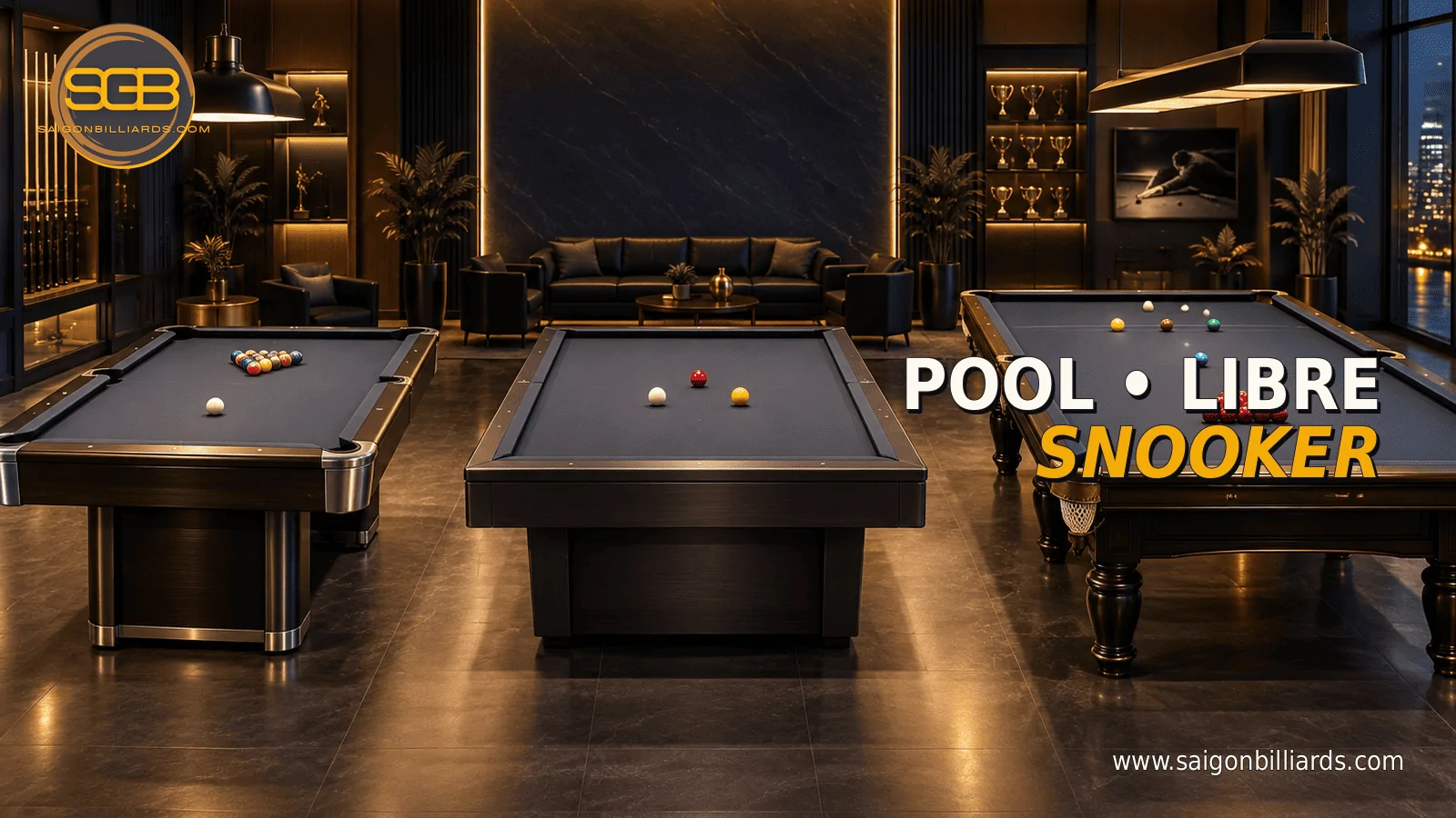 c&aacute;c loại b&agrave;n bida cho thu&ecirc; tại T&acirc;y Ninh gồm pool, libre v&agrave; snooker