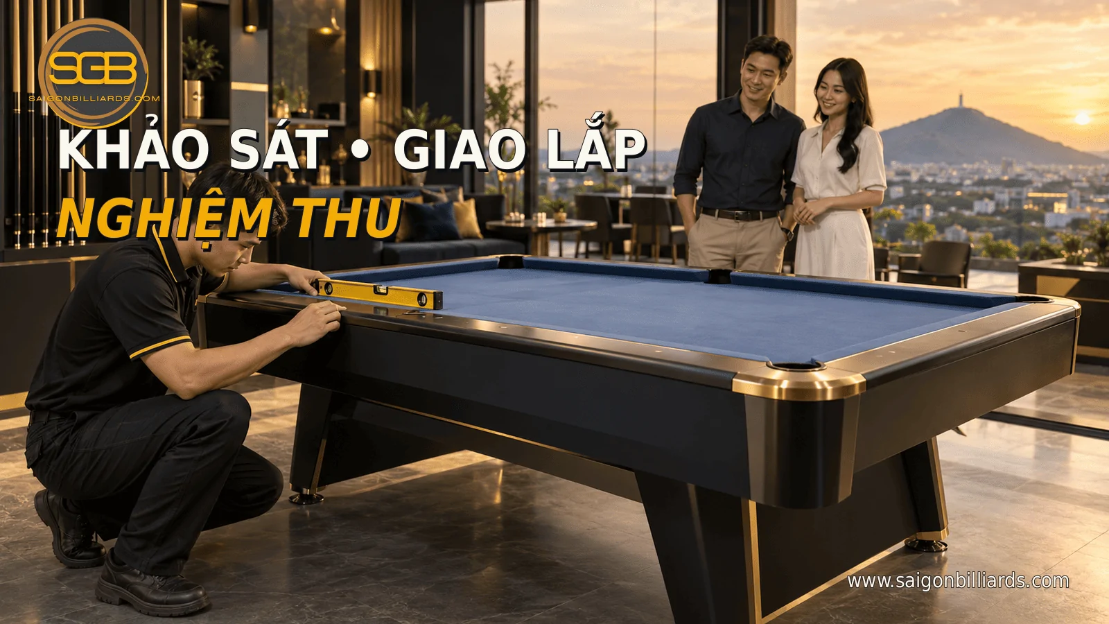 quy tr&igrave;nh thu&ecirc; b&agrave;n bida T&acirc;y Ninh từ khảo s&aacute;t đến lắp đặt v&agrave; nghiệm thu