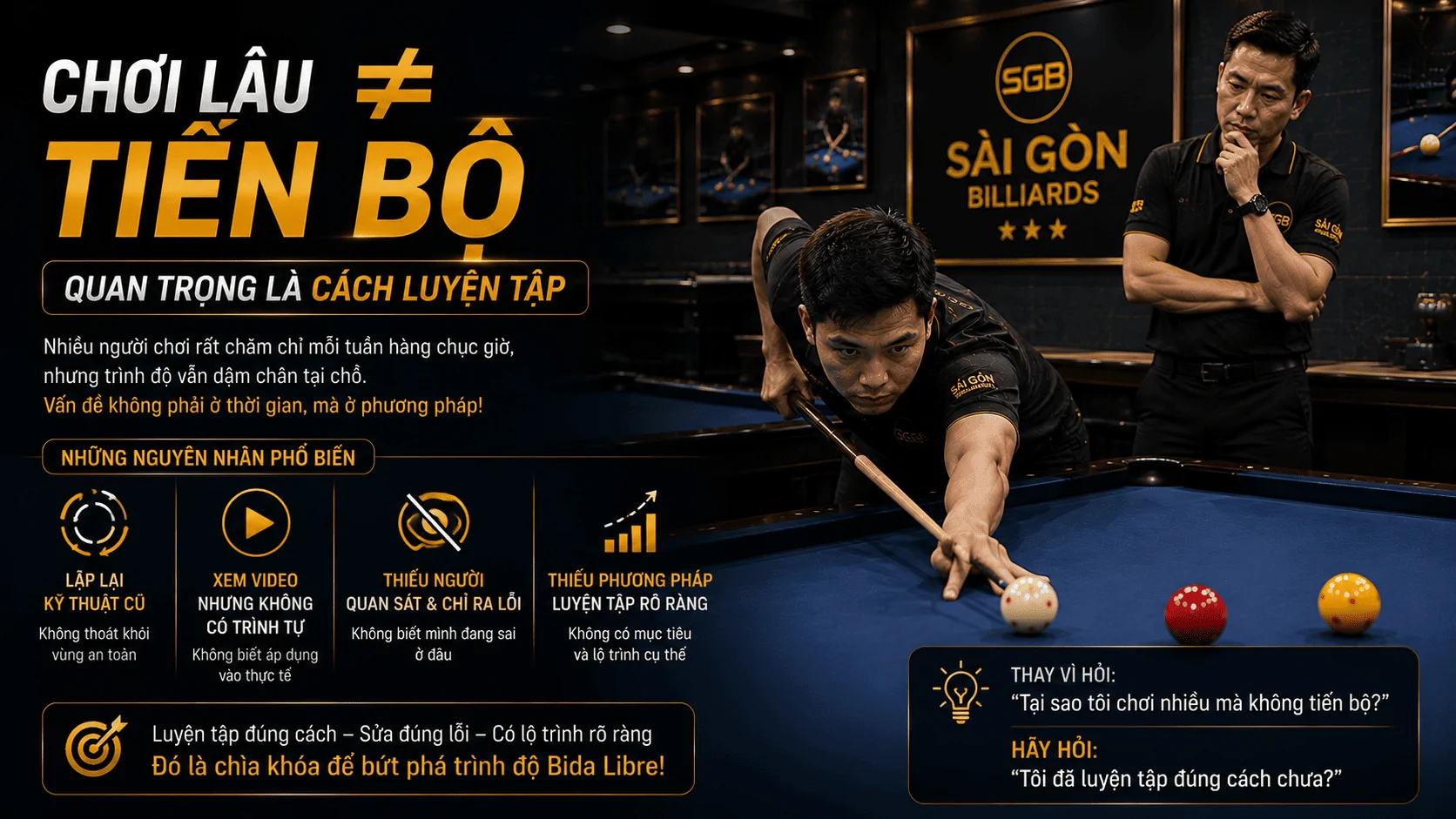 V&igrave; sao chơi Bida Libre l&acirc;u nhưng kh&ocirc;ng l&ecirc;n tr&igrave;nh