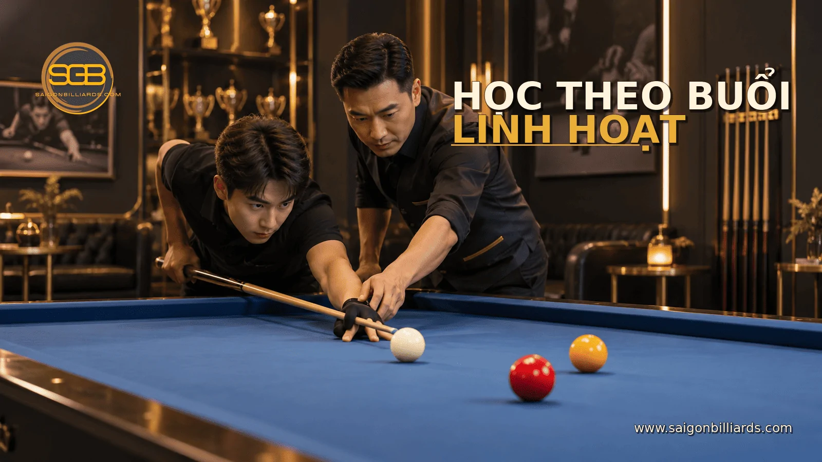 học bida libre theo buổi với huấn luyện vi&ecirc;n chỉnh kỹ thuật cụ thể