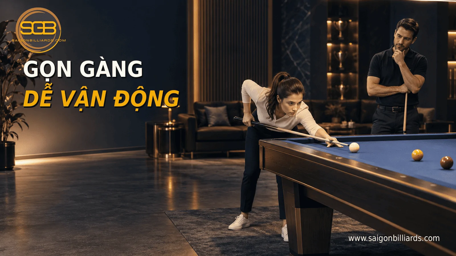 trang phục học bida libre cho người mới với gi&agrave;y đế bằng