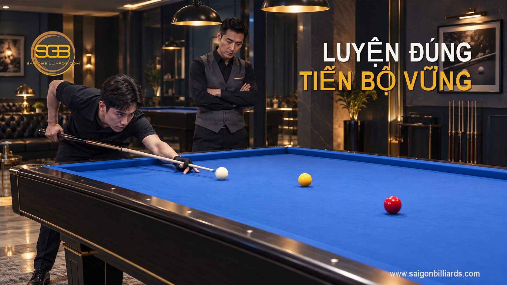luyện tập bida libre đ&uacute;ng c&aacute;ch c&ugrave;ng huấn luyện vi&ecirc;n