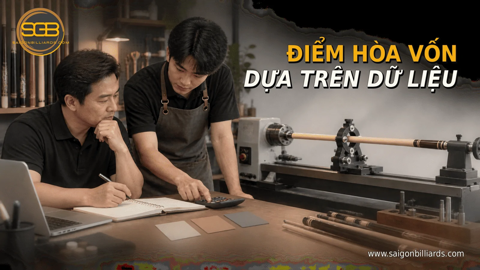 t&iacute;nh điểm h&ograve;a vốn m&aacute;y sửa cơ bida bằng dữ liệu vận h&agrave;nh thực tế