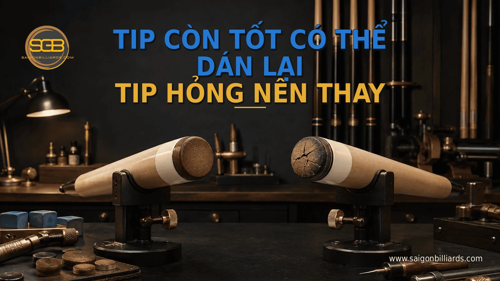 đầu cơ c&ograve;n tốt c&oacute; thể d&aacute;n lại c&ograve;n tip hỏng n&ecirc;n thay