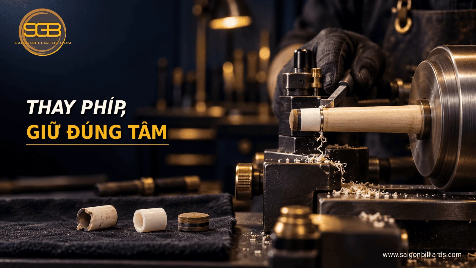 thay ferrule bị mẻ bằng m&aacute;y tiện sửa cơ đ&uacute;ng đường k&iacute;nh