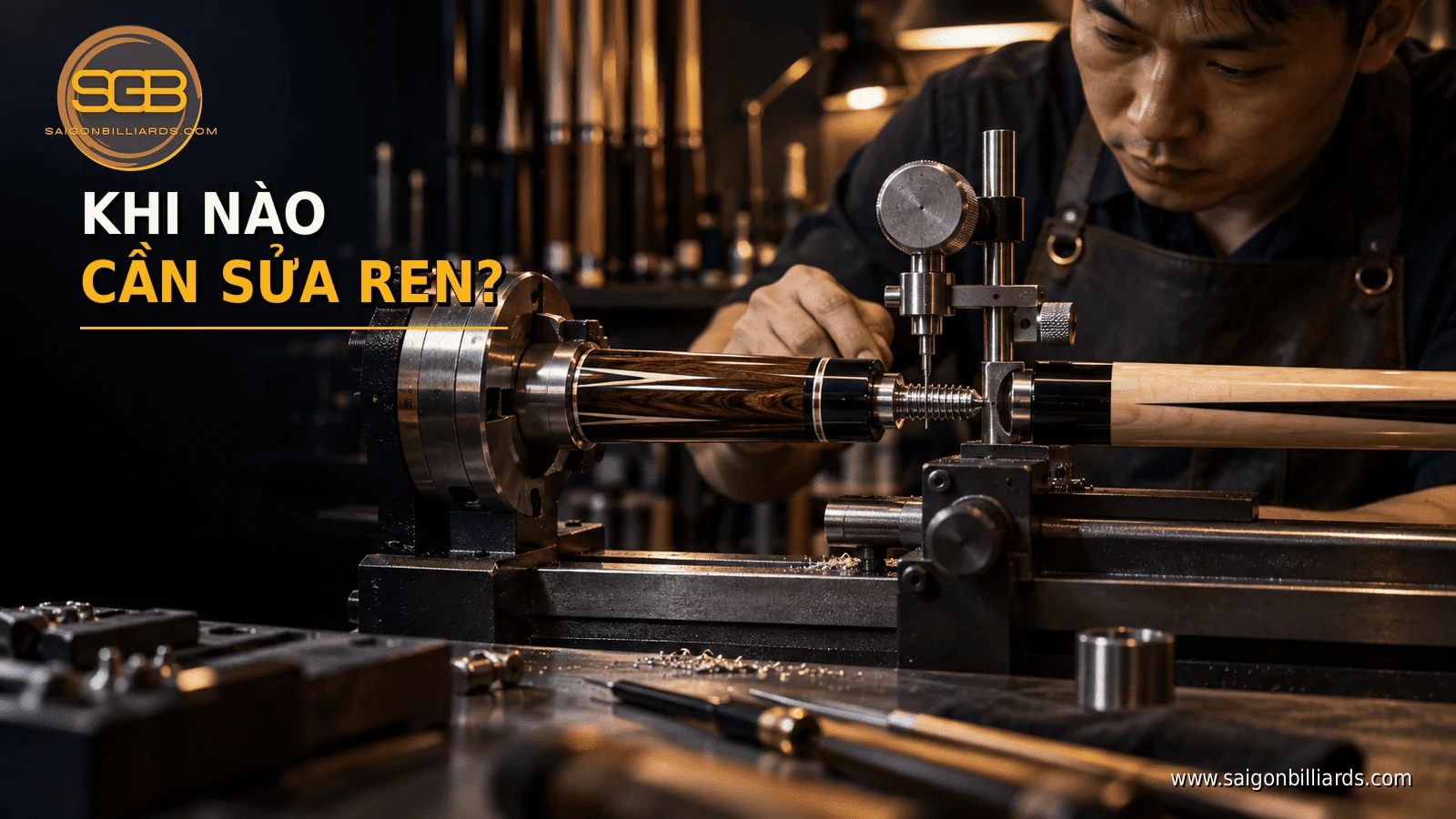 sửa ren cơ bida bị kẹt bằng dụng cụ căn chỉnh chuy&ecirc;n dụng
