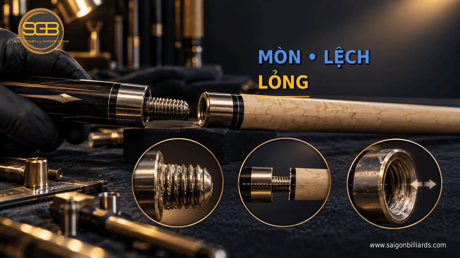 ph&acirc;n biệt ren cơ bị m&ograve;n ren bị lệch v&agrave; joint bị lỏng
